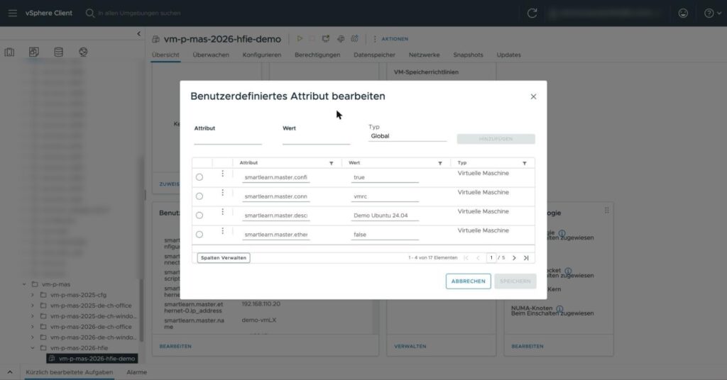 Attribute bearbeiten